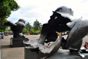 large_bombed_bird_statue